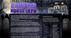 Desktop Screenshot of hauntedhouseinfo.com